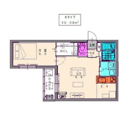 東区役所前駅 徒歩6分 2階の物件間取画像